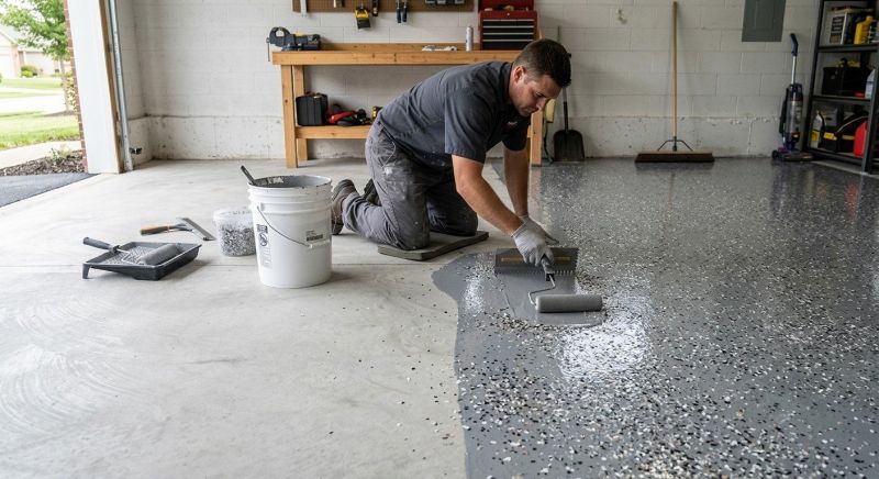 Garage Floor Staining in Loudoun County, VA